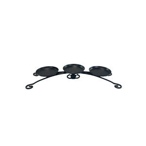 2007 Longaberger Wrought Iron 3 Tier Pillar Candle Holder Stand Maple Leaf